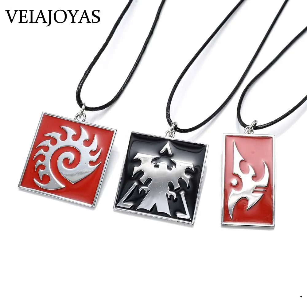 

Statement Necklaces StarCraft 2 Pendant Necklaces Terran Zerg Protoss Loge Alloy Charms Keychains for Women Jewelry Accessories