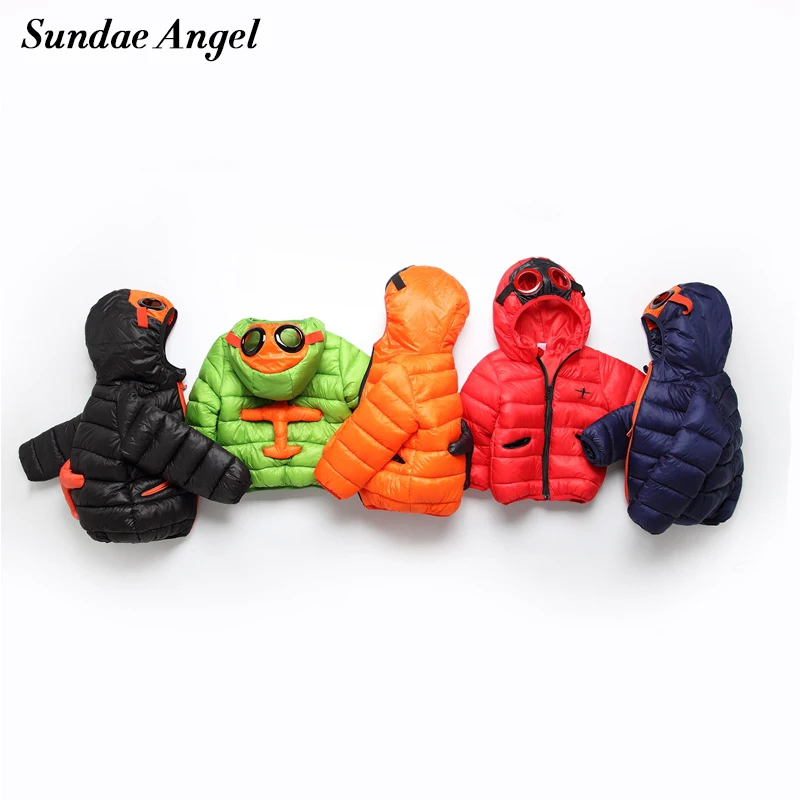 

Sundae Angel Kids Girls Down Parka Warm Winter Boys Coat Jacket Hooded Thicken Children Outerwear Plyester Baby Clothes 3-8 Y