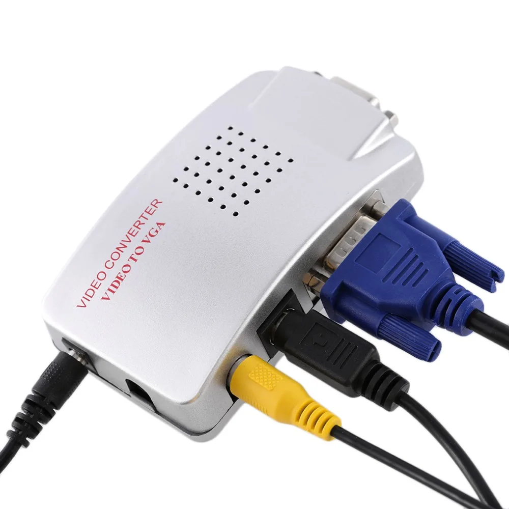

BNC AV To VGA/Video To VGA/Video Converter Adapter Digital Box Support 1080p OZV8 EU/US/AU/UK Plug Black In stock!