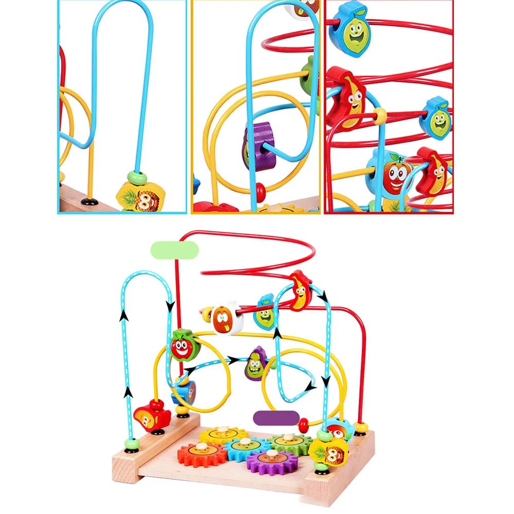 Kaufen Holz Mathematik Spielzeug Zählen Kreise Bead Abacus Draht Maze Achterbahn Pädagogisches für Baby Kinder Für Kinder Geburtstag Geschenk