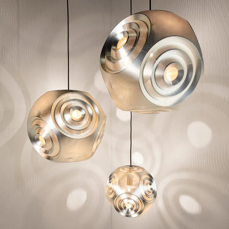 

Modern Replica diamond stainless steel Web Etch Pendant Light polyhedron Shadow Living dining room bar Study hanging lighting