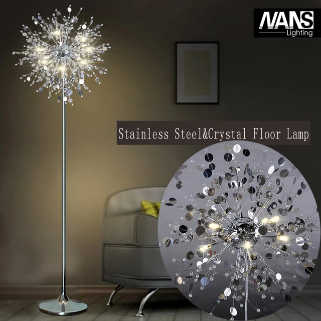 Fashion Modern Crystal Floor Lamp Living Room Lights Bedroom Lamps Fashion Modern Crystal Floor Lamp Living Room Lights Bedroom Lamps French Stand Stainless Steel