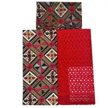 2 ярдов шифон с 2,5 ярдов шелковый атлас с 2,5 кружевной ткани Африканский дизайн печати Анкара печать шелковая ткань Африканский принт шелк