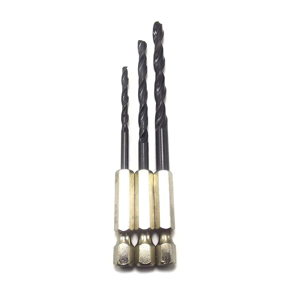 1.5-6.5mm Tungsten Carbide Twist Drill Bits Power Tools High Speed Steel HSS Titanium Coated Drill Bit Set 1/4 Hex Shank