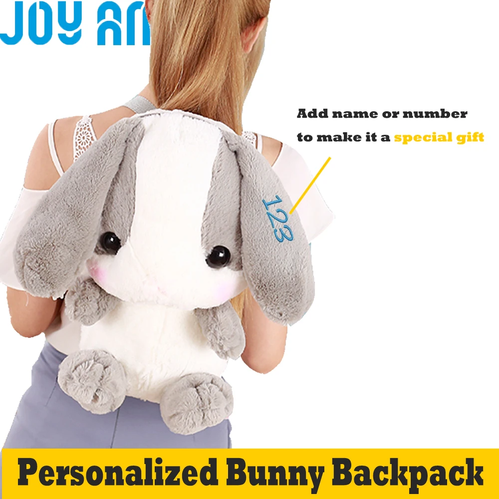 Personalized Monogrammed Soft Amuse Bunny Backpacks With The Name