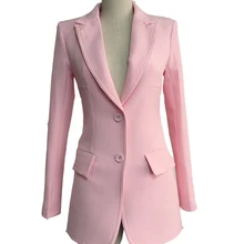 KENVY высококачественный роскошный бренд Женская мода Тонкий розовый тонкий костюм пиджаки Пальто