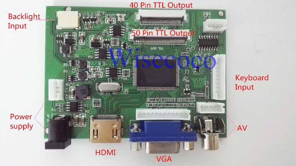 

VS-TY2662-V2 HDMI VGA 2AV 40/50 Pins PC Controller EJ101IA-01G 8 bit IPS LCD Display Driver Board