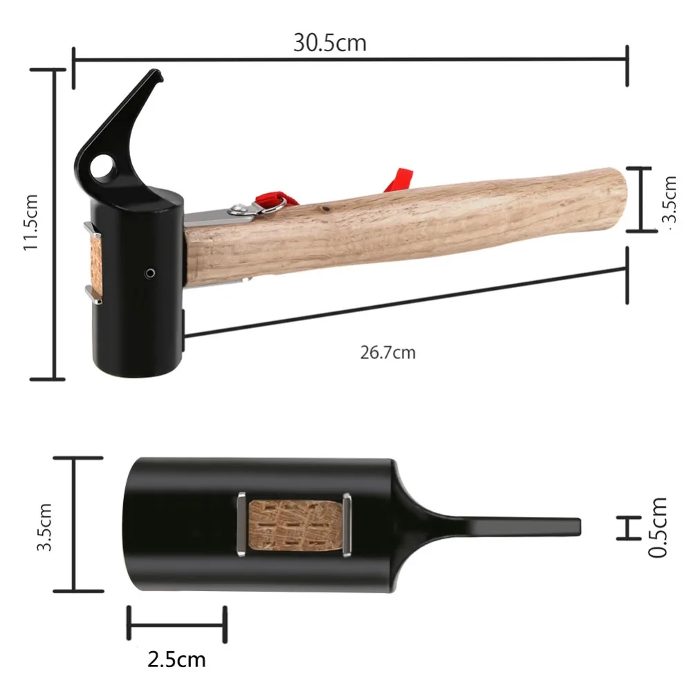 Многофункциональная длинная ручка для ногтей высокоуглеродистой стальной молоток для ремонта бытовой ногтей резак Коготь молоток с сумкой для хранения