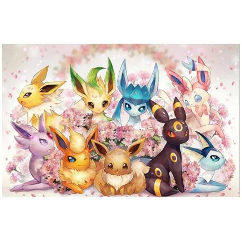 

diy 5d dimond painting full square/round drill cartoon dragon pokemon embroidery rhinestones pictures kit kids gift WG850