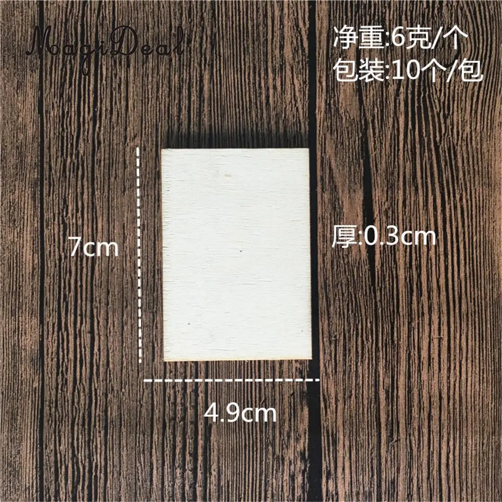 20x Square Rectangle Wooden / Wood MDF Shapes Plaque Unfinished Coaster for DIY Pyrography Art Craft Signs