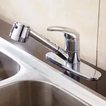 Ванная комната кран с 8 дюймов плиты вытащить опрыскиватель Кухня раковина кран, best вытащить бар раковина краны Pure полированная латунь