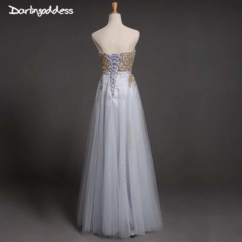 Роскошные Дубаи Robe De soiree светло серые Кристальные Длинные вечерние платья