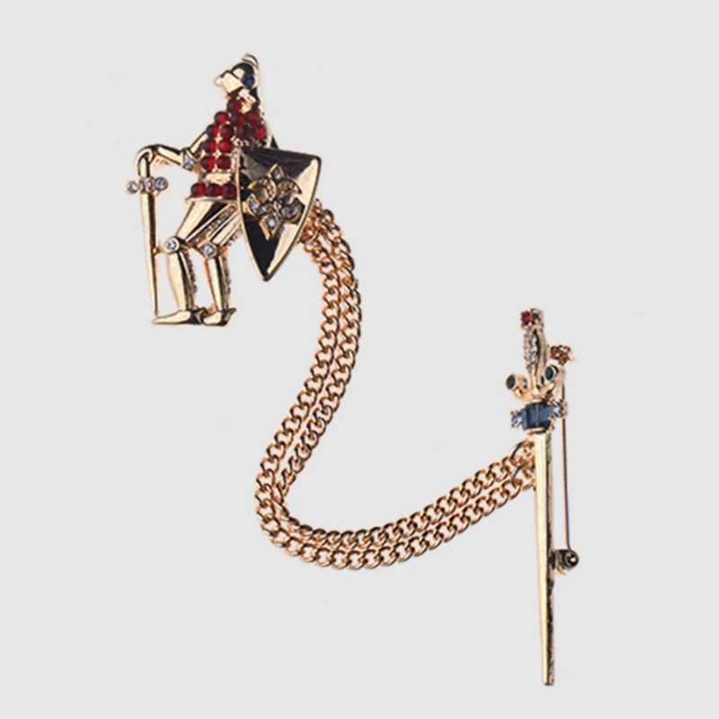 

Amorita boutique vintage design swordman brooches
