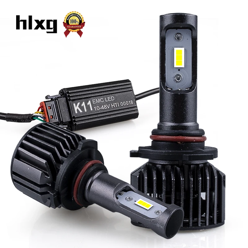 HLXG мини 16000LM светодиодный H7 автомобильный головной светильник s H1 H11 H4 лампы анти