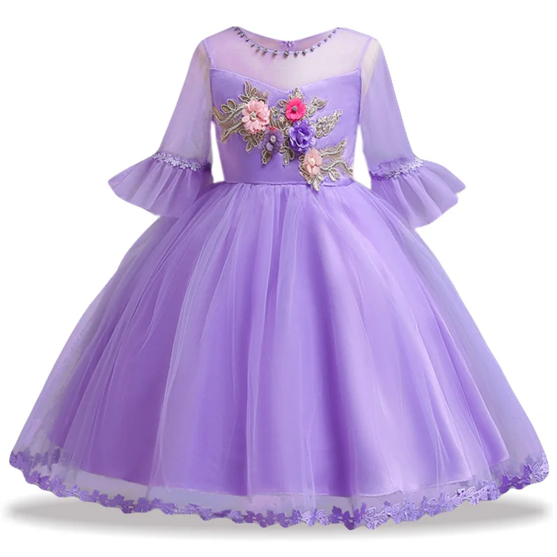 New-Elegant-Kids-Girls-Floral-Embroidery-Princess-Dress-For-Girls-Party-Dresses-Children-Christmas-Dress-Girls (2)