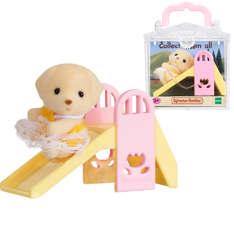 Sylvanian Семейный комплект с собачкой и горкой домик для кукол животными Меховая