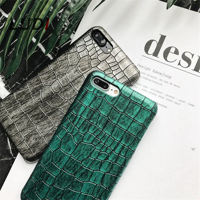 Роскошный чехол из крокодиловой кожи с блестками для iPhone XS MAX X/XR/6/6S/7/8Plus