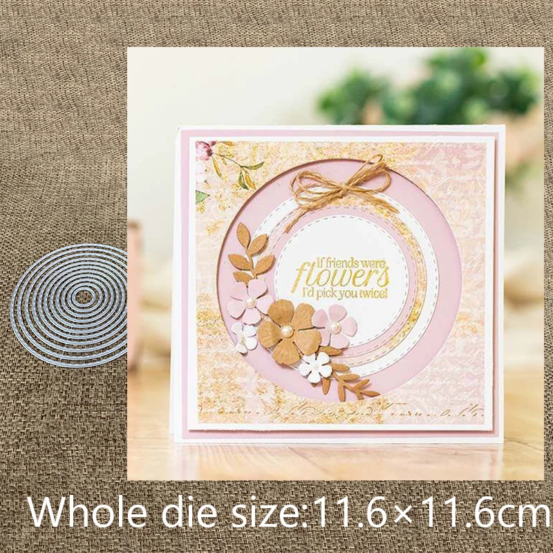 

New Design Craft Metal Cutting Die cut die 11pcs Irregular circle frame scrapbooking Album Paper Card Craft Embossing Die Cuts