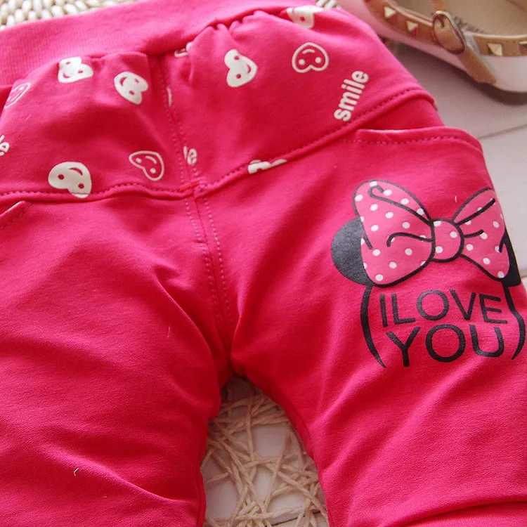 Г. Новые Осенние Хлопковые Штаны для малышей с милым Рисунком бабочки Леггинсы для маленьких девочек штаны-шаровары для малышей от 0 до 3 лет