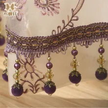 Высокое качество, 12 узоров, изысканный хрустальный шар, кружево, бусины, цепь, занавески, декоративные оконные занавески, аксессуары, занавески, планки