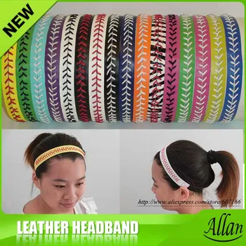 

2019 softball baseball football volleyball basketball seam leather headband 37 color in stock