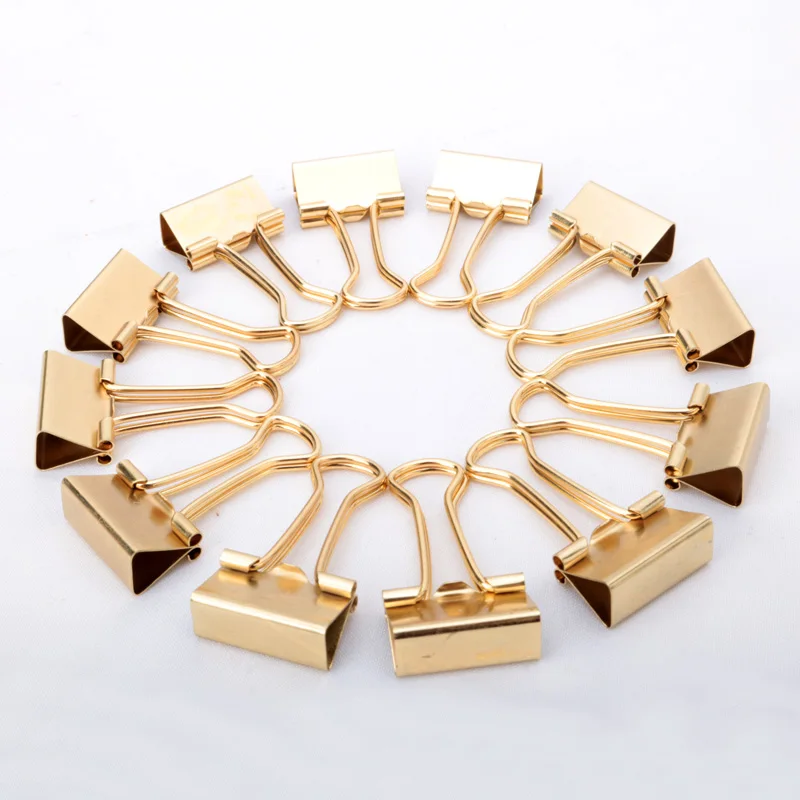 Paper Clips Gold Metal Dovetail Clip Ticket Collection Office Supplies Office Accessories Paper Clips Para Papel Binder Clips paper clips