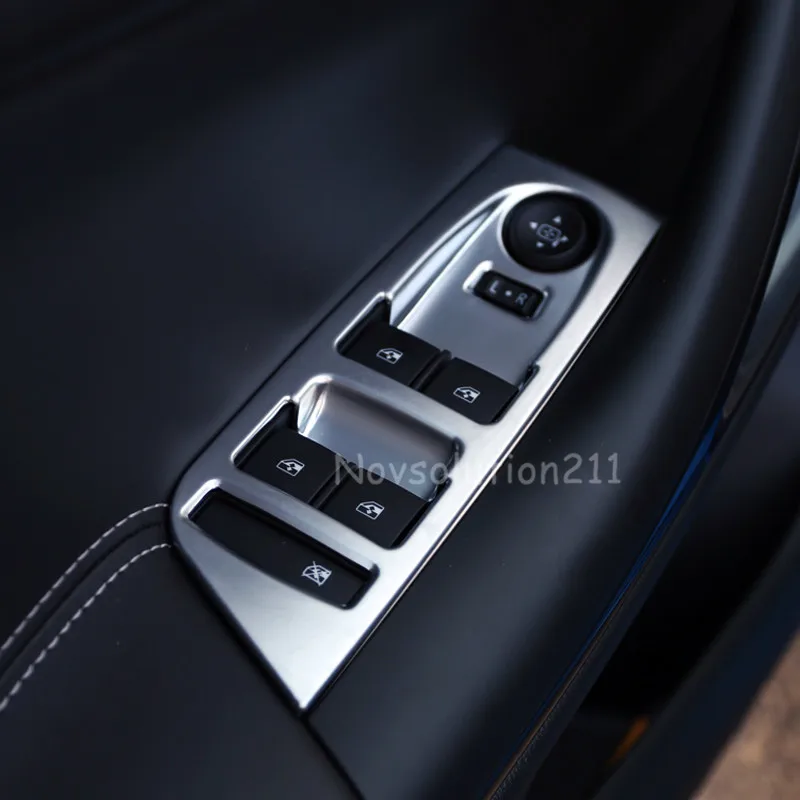Для левого бокового привода! 4 шт. ABS автомобильное внутреннее окно подлокотник лифт переключатель Регулятор крышка отделка для Opel Astra K