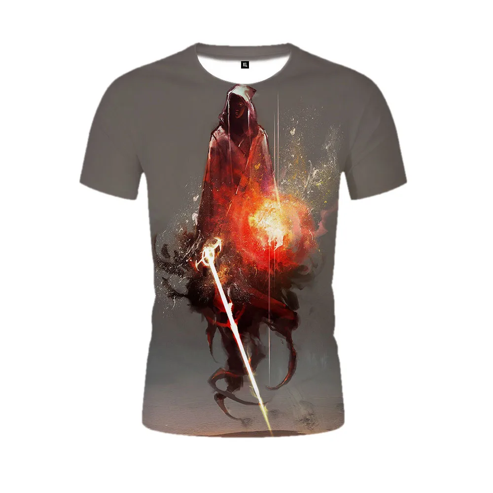 

2019 Hot Anime Cartoon 3D game print Dante t shirt men/women tshirt male/famale t-shirts summer thin section tops Polyester tees