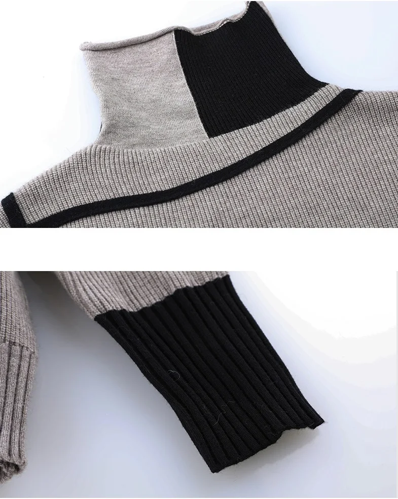 Новый большой размер зимние теплые молодых Для женщин трикотажные Свитеры для женщин свободный пуловер с высоким воротником свитер Для