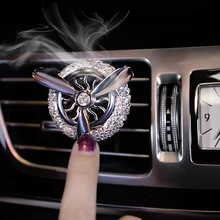 Автомобильный орнамент Алмазный ABS Декор освежитель воздуха вентиляционный парфюм клип авто Интерьер Air Force 3 пропеллер форма ароматизатор диффузор подарок