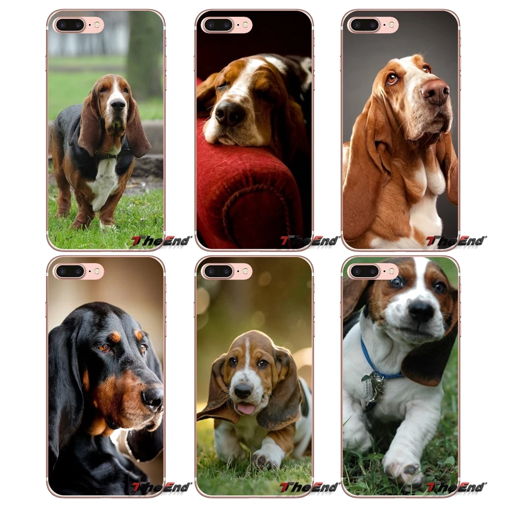 Для Samsung Galaxy J1 J2 J3 J5 J7 A3 A5 A7 2015 2016 2017 J330 J530 J730 TPU прозрачный Чехол I Love My Basset Hound dog puppies |