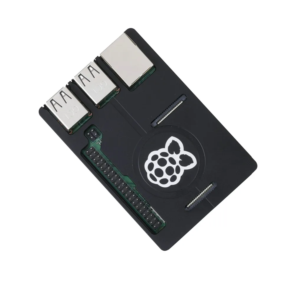 

Raspberry Pi 3 Model B+ Case Black CNC Aluminum Case Ultra-thin Metal Shell for RPI 3 Model B plus Enclosure with Free Shipping