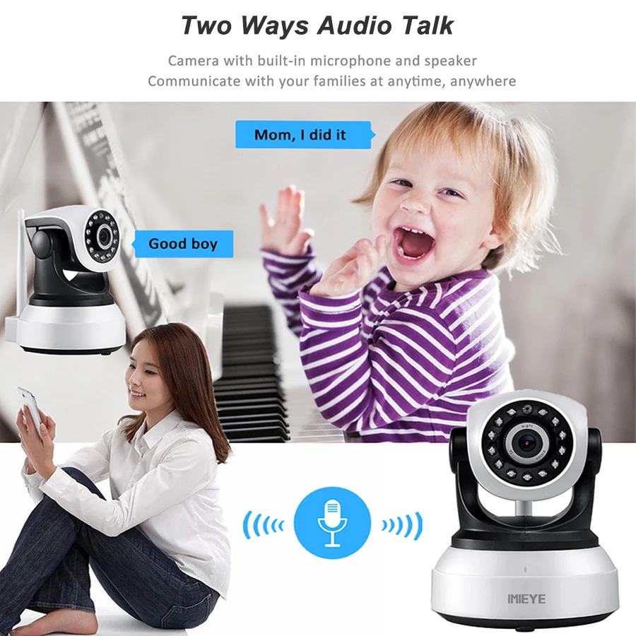 IMIEYE HD 720P IP Камера Беспроводная Wifi ИК Веб камера Видеонаблюдения С Ночным Видением