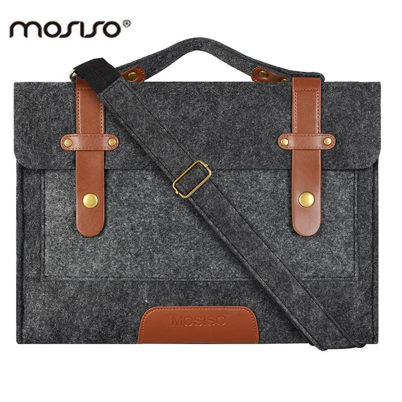 MOSISO 13 15 inch Woolen Felt Notebook Shoulder Bag for Macbook Pro/Air