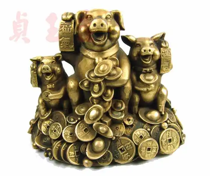 

Bronze statue copper pig lucky decoration home accessories Bronze lucky metal