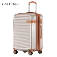 CALUDAN Расширенный слой 2" 24" 2" дюймов прокатный багаж бренд Спиннер тележка чемодан, дорожная сумка на колесах