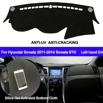 

TAIJS Car Dashboard Cover Silicone Non-Slip For Hyundai Sonata 2011 2012 2013 2014 Sonata 8 Dash Mat Carpet ANti-UV DashMat