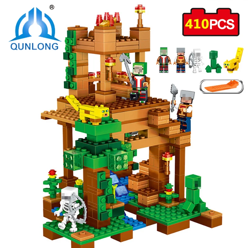 Qunlong 410pcs My World Camilla Village Minecrafted Building Blocks Sets Educational Bricks Toys For Kids Compatible Legos City baby-building-blocks : image Qunlong 410pcs My World Camilla Village Minecrafted Building Blocks Sets Educational Bricks Toys For Kids Compatible Legos City baby-building-blocks