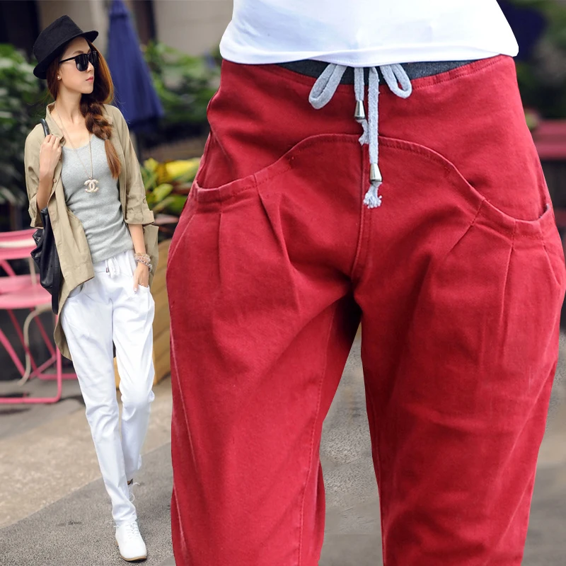 2018 Four Seasons new women loose harem jeans Korean version was thin stretch elastic waist casual radish pants 2018 Four Seasons new women loose harem jeans Korean version was thin stretch elastic waist casual radish pants