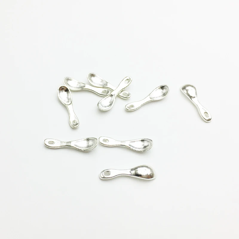 

30pcs/lot Charms kitchen cooking spoon 19*5mm handmade Craft pendant making Tibetan Silver Charm