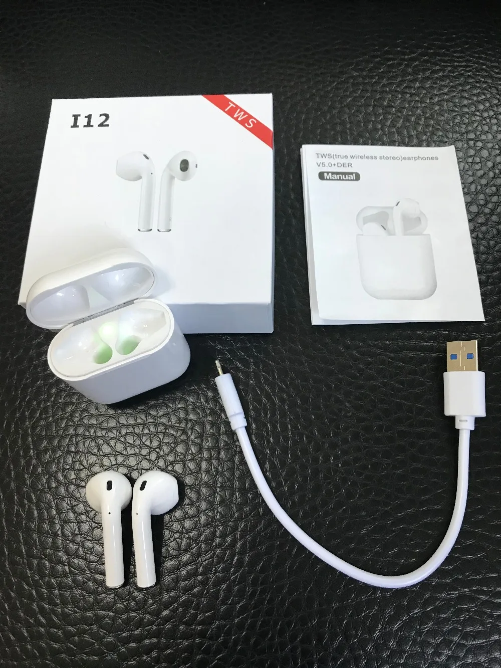 

i12 TWS Mini Air pod Bluetooth 5.0 Earphone Sports Sweatproof True Wireless Touch Earbuds Ear pod call Earphones