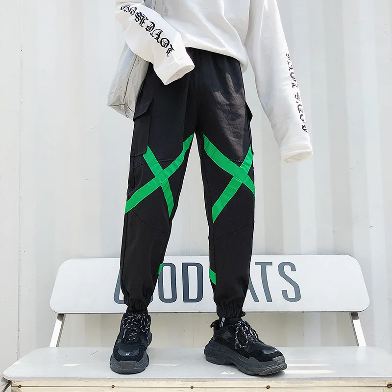 Fashion Casual Men's Overalls Spring And Autumn New M-2XL Cotton Loose Trousers Black Khaki Personality Youth Popular