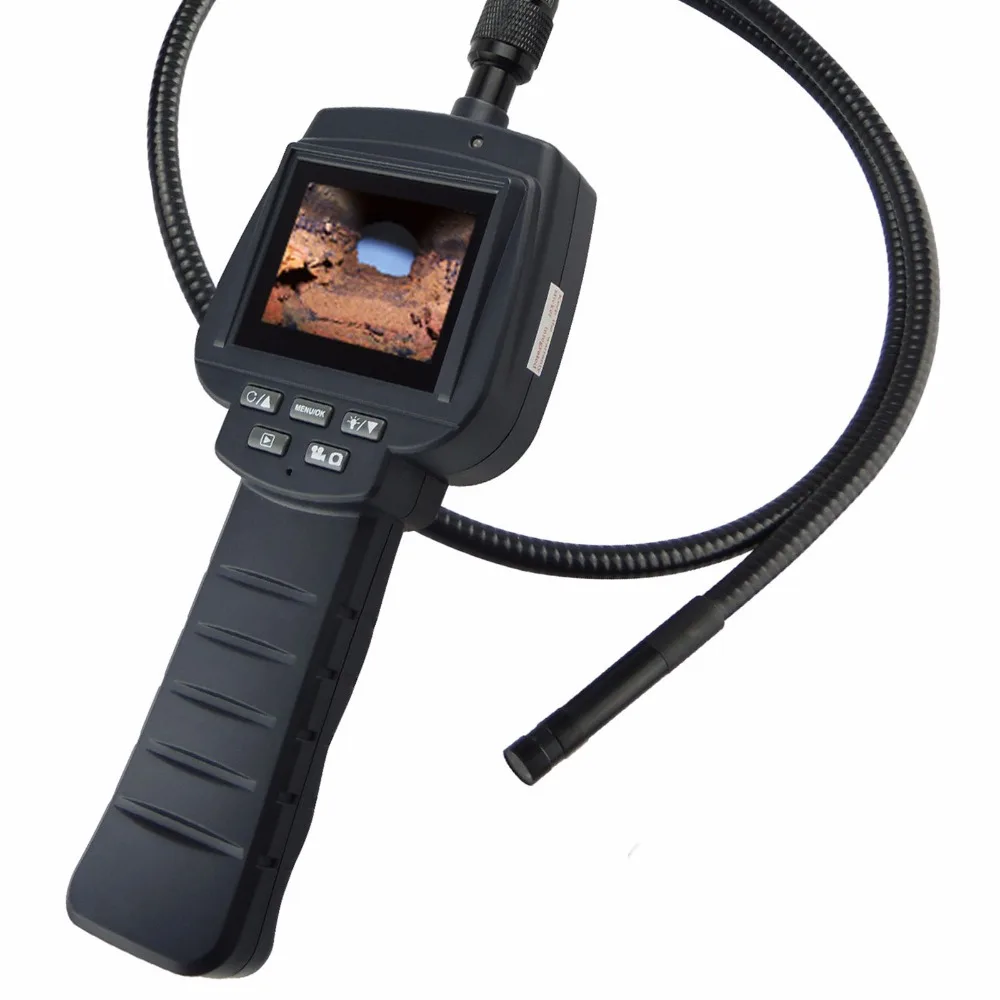 Recordable Video Inspection 2.4" HD Endoscope Snake Scope 1M Cable Industrial Borescope 4 LED