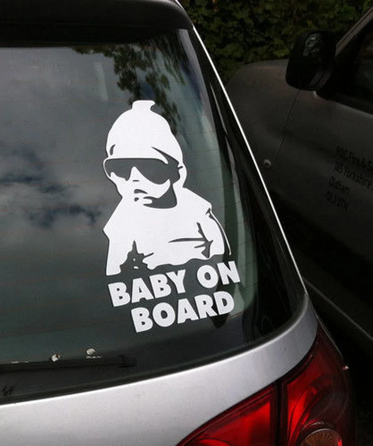 font b Baby b font on Board Car Safty Sticker Decal Waterproof Night Reflective Wall