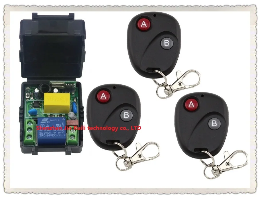 

New AC220V 1CH RF Wireless Remote Control Switch System Transmitter with Two-button Receiver Smart Home Switch