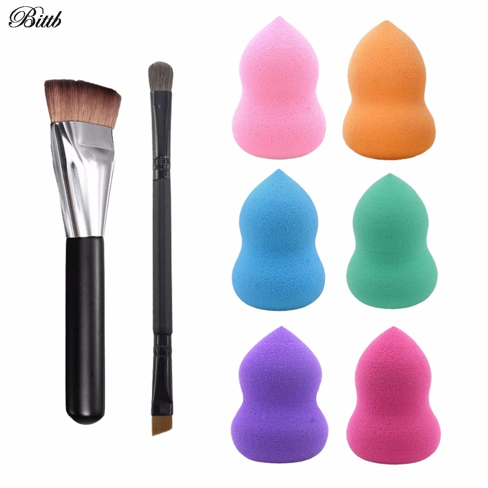 Bittb Beauty Кисть и спонж набор для макияжа тыква мягкая губка лица двойная головка