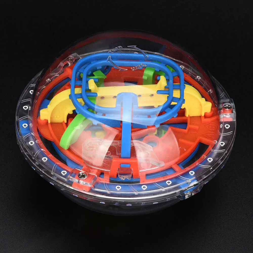 Kids Toy 3d Ball Magic Intellect Balance Maze Puzzle Toy 2019 ! Child Plastic Brain Teaser 75 Barriers Educational Labyrinth Toy
