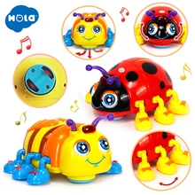 Action Brinquedos Primeira Infancia Eletronicos Puzzle Insect Toys with flashing light Baby Toys Free Shipping 82721D Ladybug