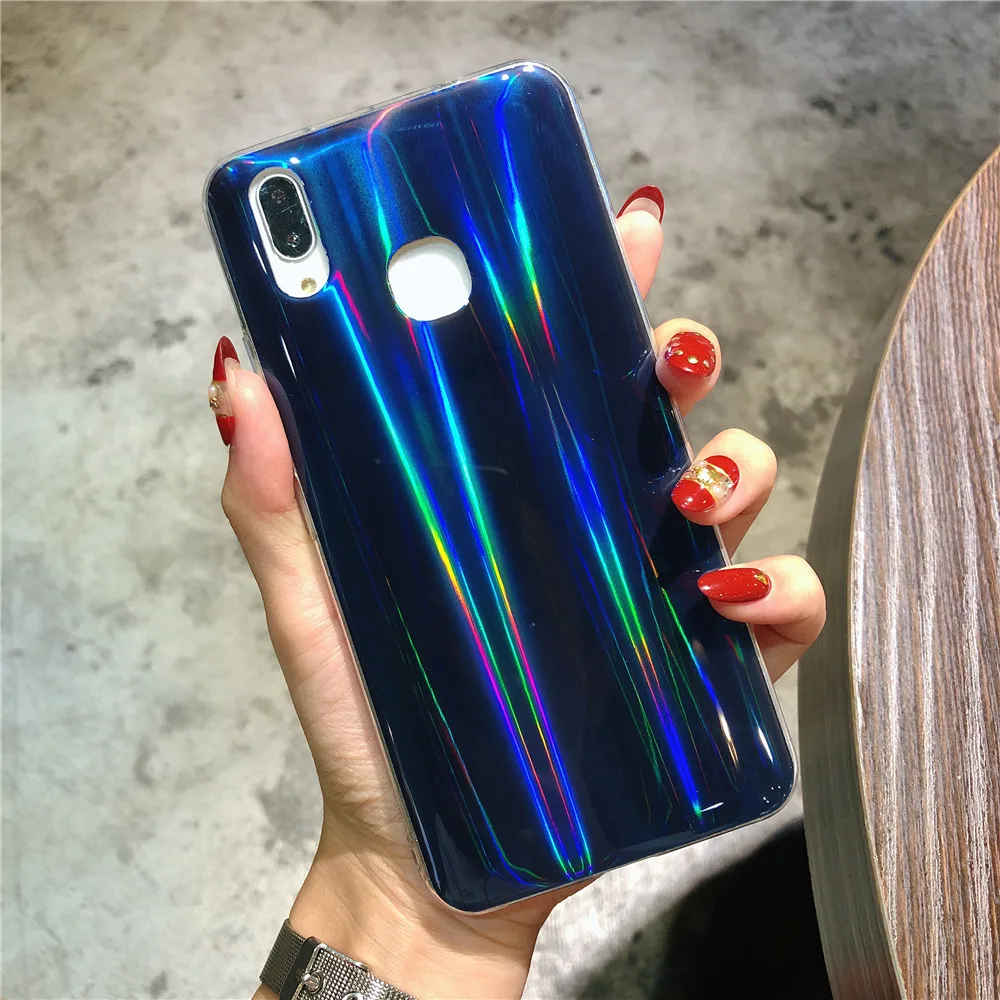 Роскошные Прохладный Красочные Аврора градиент Чехлы для OPPO R11s плюс R15 Pro Чехол