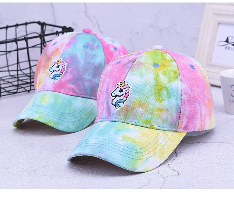 2019 новый мультфильм Сладкий Harajuku милый Бейсболка Регулируемый 56-58 девочек сердце Единорог институт ветер Бейсбол летняя шляпа